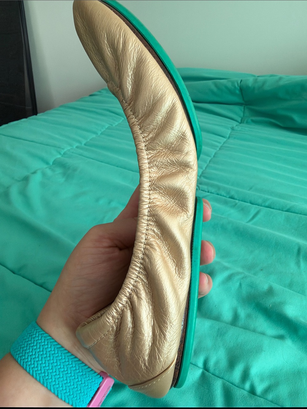 GUC Metallic Champagne Tieks (EXCLUSIVE 2016 Black Friday release), size 9 - Picture 4 of 14
